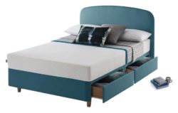 Studio by Silentnight - Curved - Double 4 Drawer - Divan - Teal